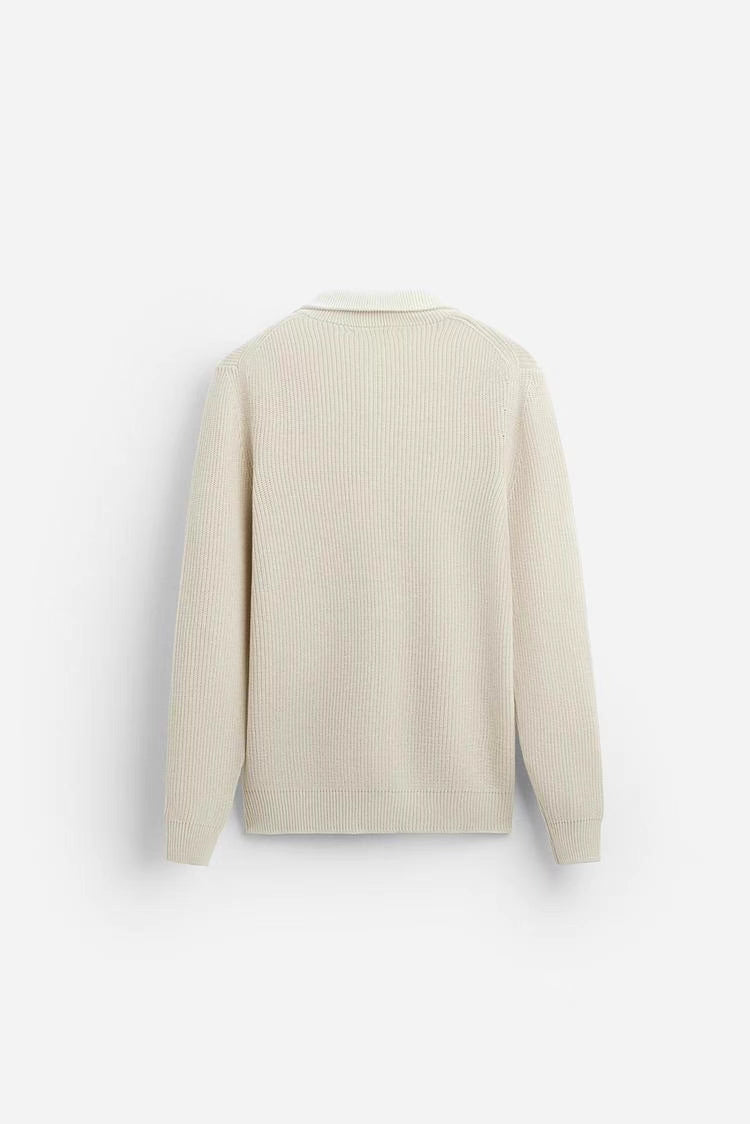 Basic Knit Zip Sweater