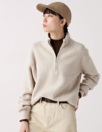 Old Knit Zip Sweater