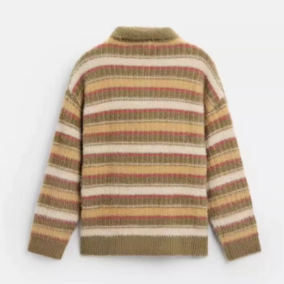Bright Striped Mohair Sweater