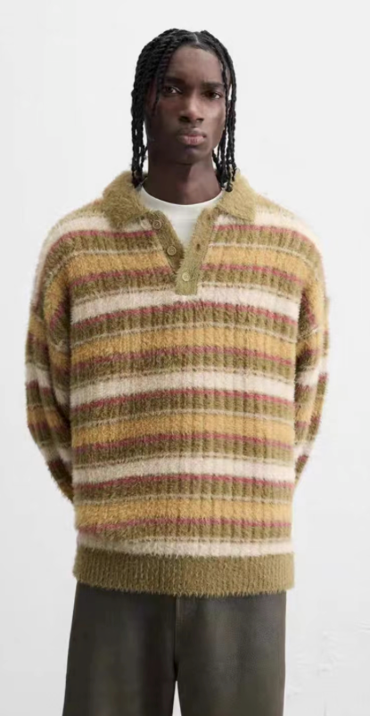 Bright Striped Mohair Sweater