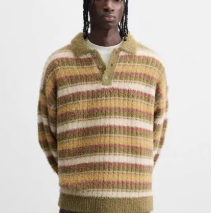 Bright Striped Mohair Sweater