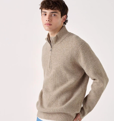 Old Knit Zip Sweater