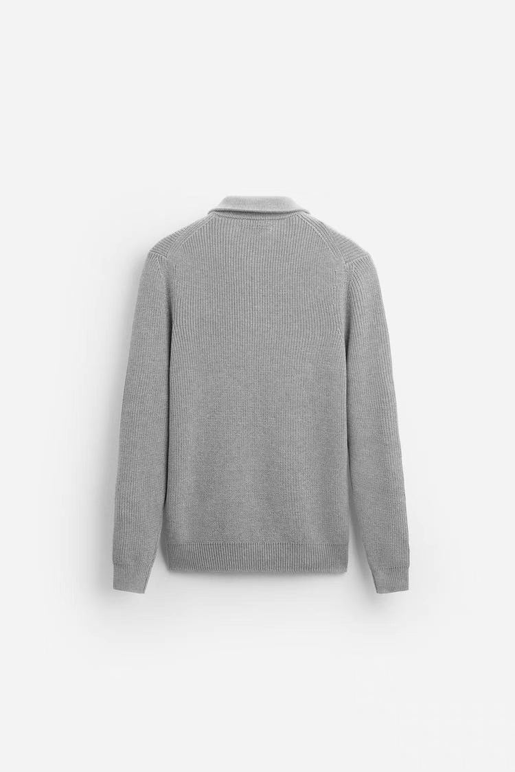 Basic Knit Zip Sweater