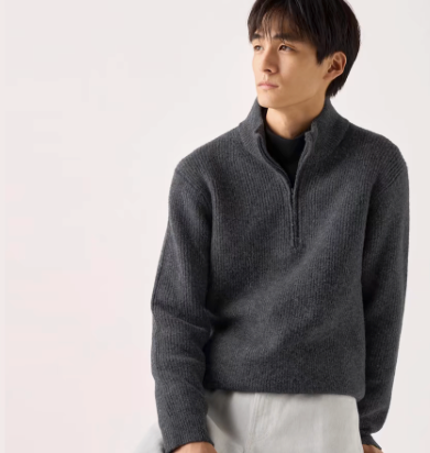 Old Knit Zip Sweater