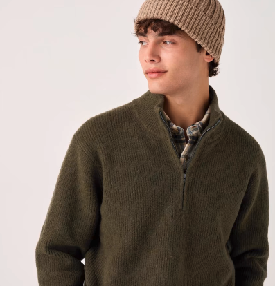 Old Knit Zip Sweater