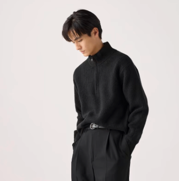 Old Knit Zip Sweater