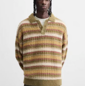 Bright Striped Mohair Sweater