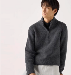 Old Knit Zip Sweater